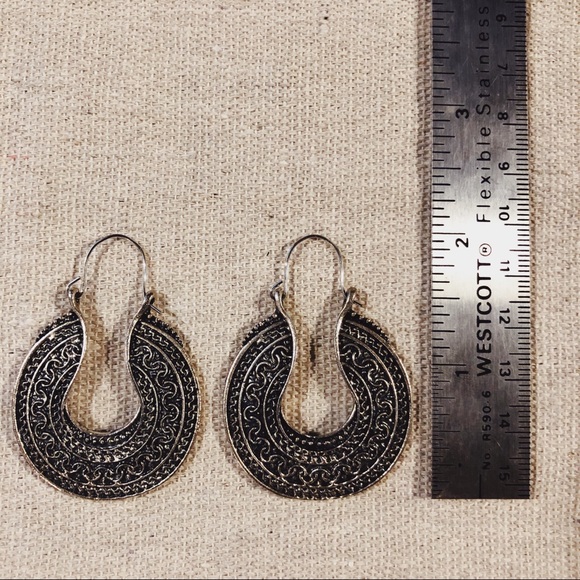 Silver Boho Earrings - Picture 3 of 3